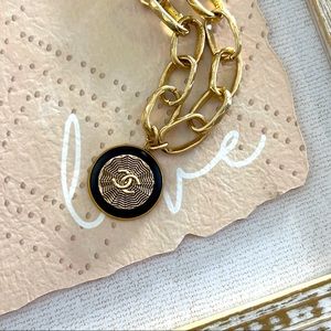 Black and Gold Sunburst Designer Necklace Pendant